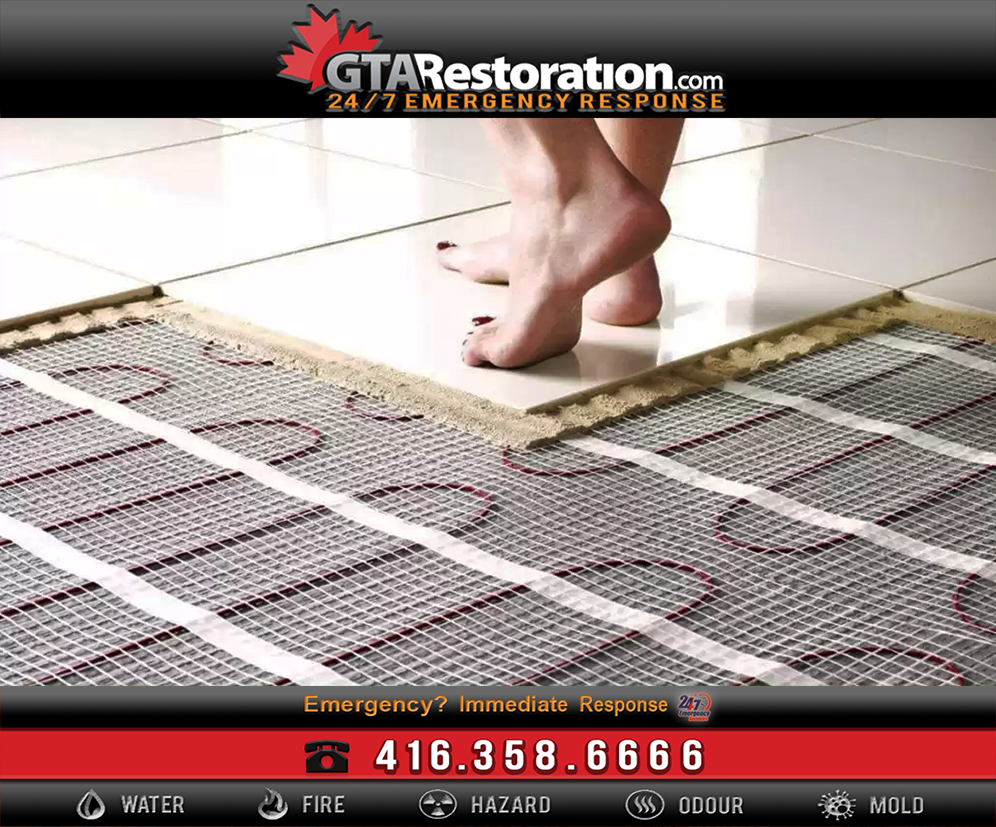 Radiant floor heating systems can prevent bathroom mold