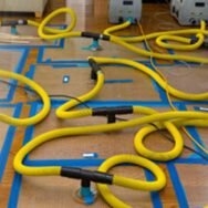 laminate floor drying